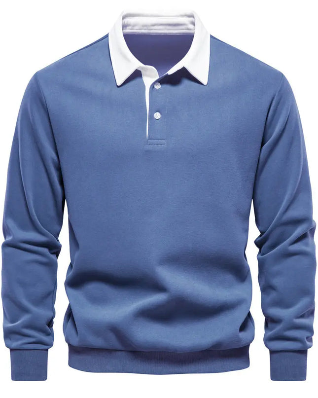 Men's Fashion Casual Polo Collar Sweater - Versatile Long Sleeve Top Alfra Retail 1