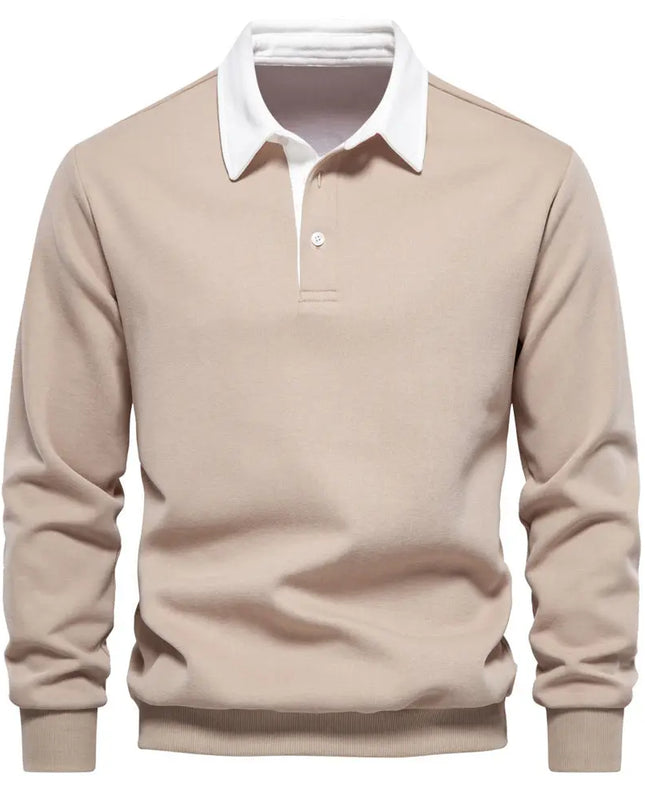 Men's Fashion Casual Polo Collar Sweater - Versatile Long Sleeve Top Alfra Retail 1