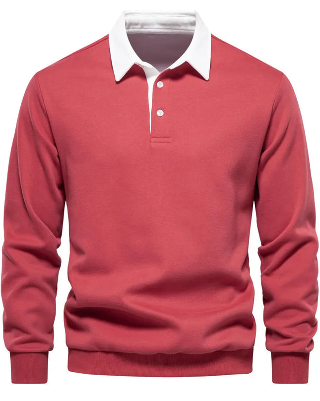 Men's Fashion Casual Polo Collar Sweater - Versatile Long Sleeve Top Alfra Retail 1