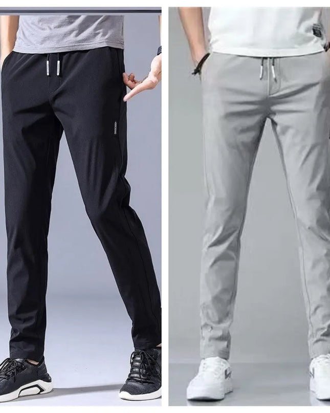 Men's Loose Straight Sweatpants - Thin Casual Pants for Everyday Wear Alfra Retail 1