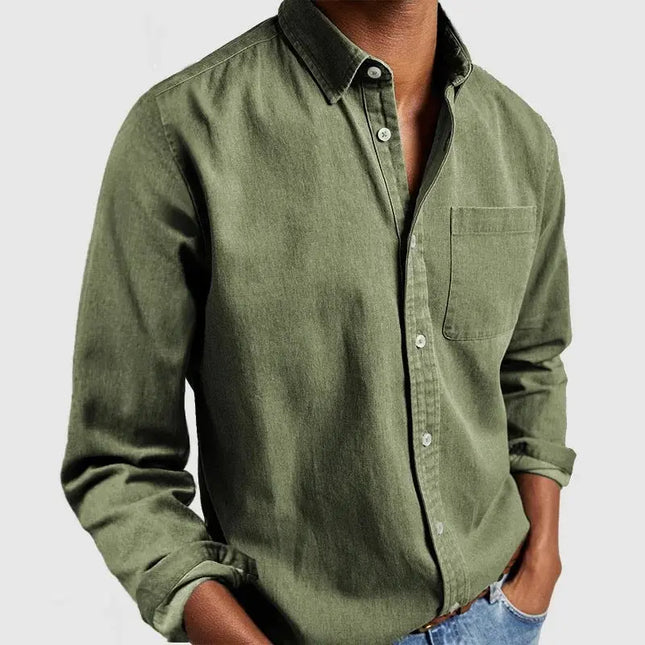 Men's New Long Sleeve Lapel Shirt - Stylish & Comfortable Casual Top Alfra Retail 1