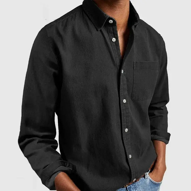 Men's New Long Sleeve Lapel Shirt - Stylish & Comfortable Casual Top Alfra Retail 1