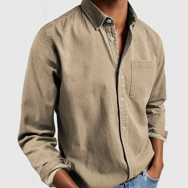 Men's New Long Sleeve Lapel Shirt - Stylish & Comfortable Casual Top Alfra Retail 1