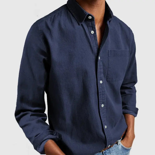 Men's New Long Sleeve Lapel Shirt - Stylish & Comfortable Casual Top Alfra Retail 1