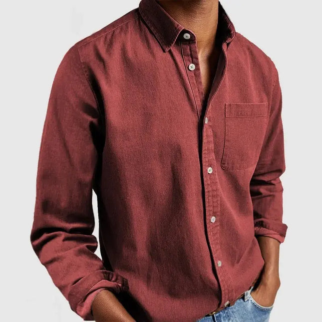 Men's New Long Sleeve Lapel Shirt - Stylish & Comfortable Casual Top Alfra Retail 1