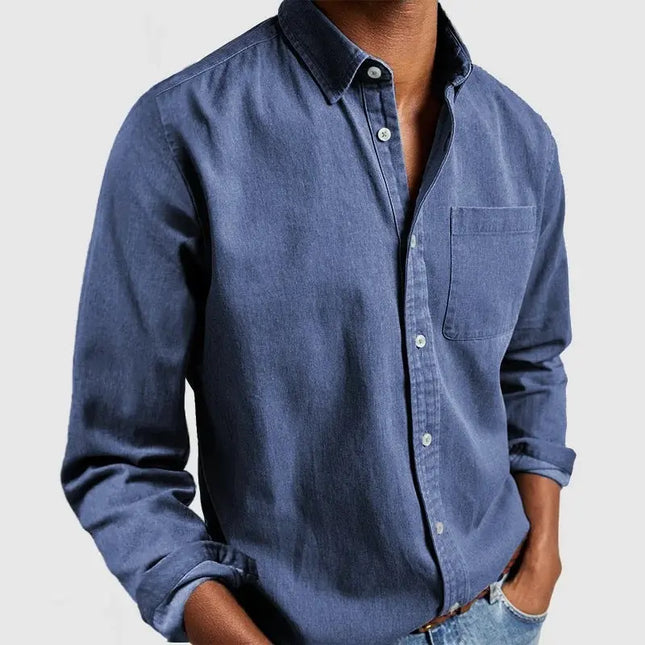 Men's New Long Sleeve Lapel Shirt - Stylish & Comfortable Casual Top Alfra Retail 1
