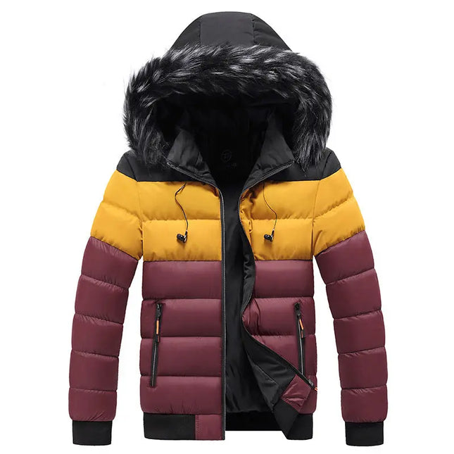 Stylish Mixed Fabric Down Jacket for Men - Warm and Modern Design Alfra Retail 1