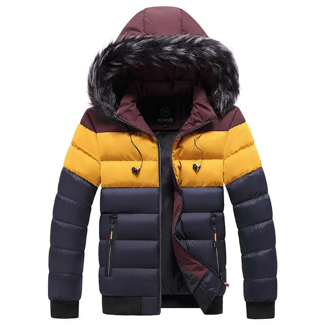Stylish Mixed Fabric Down Jacket for Men - Warm and Modern Design Alfra Retail 1