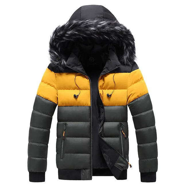 Stylish Mixed Fabric Down Jacket for Men - Warm and Modern Design Alfra Retail 1