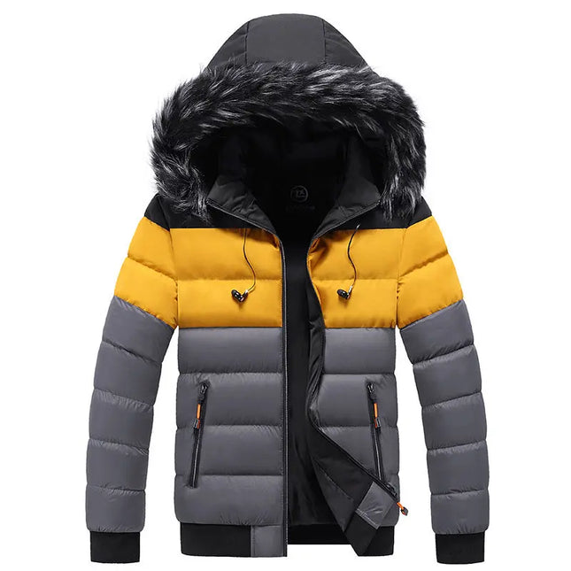 Stylish Mixed Fabric Down Jacket for Men - Warm and Modern Design Alfra Retail 1