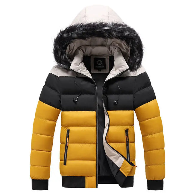 Stylish Mixed Fabric Down Jacket for Men - Warm and Modern Design Alfra Retail 1