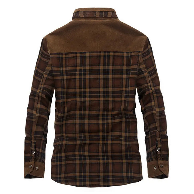 Winter Jacket Men Thicken Warm Fleece Jackets Coats Pure Cotton Plaid Jacket Military Clothes Alfra Retail 1